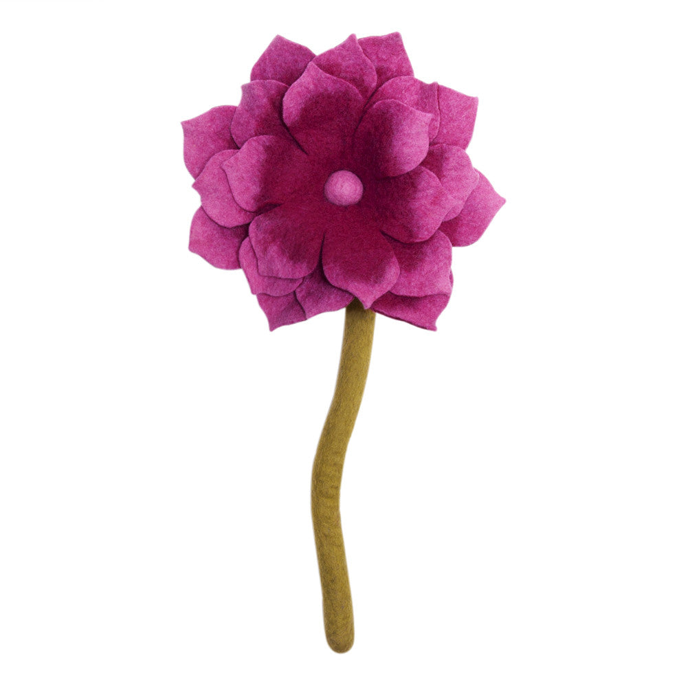 Large Purple Shades Felt Lotus Flower - Global Goods Partners - Fair Trade