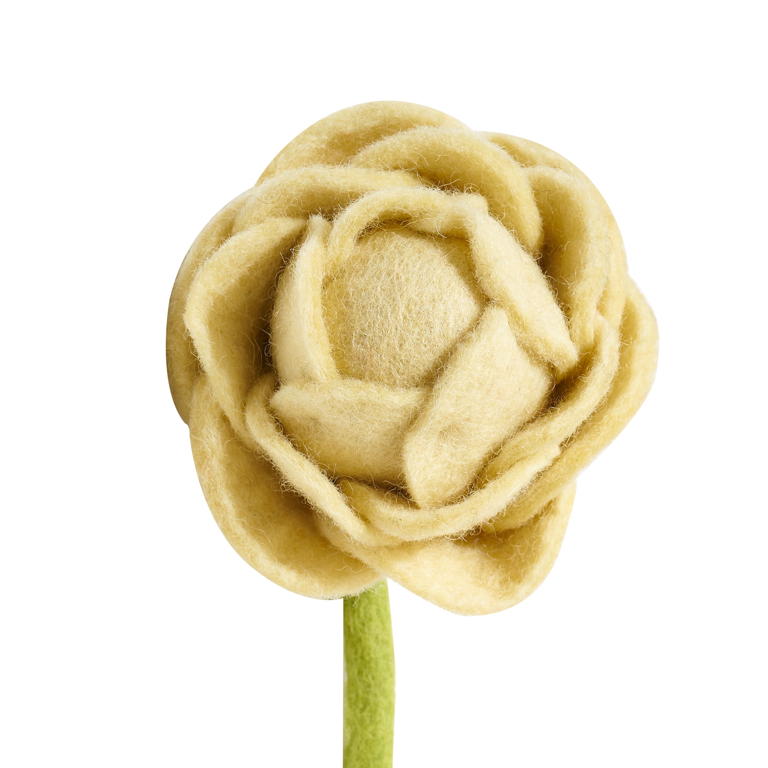 Lemon Peach Felt Peony Flowers Handmade in Nepal women artisans | Global Goods Partners fair trade social conscious purchase valentine's day girlfriend gift idea bouquet felted products giving back