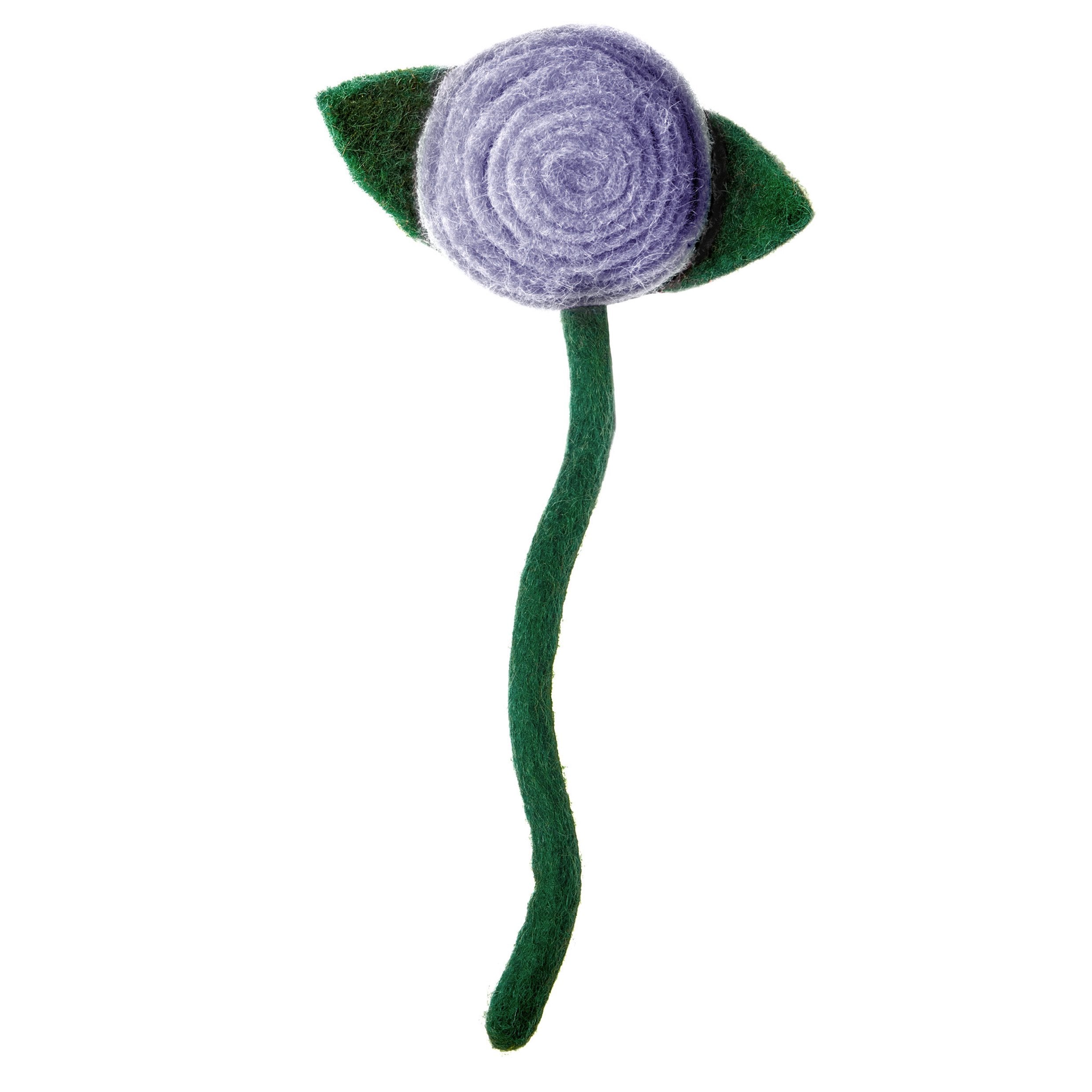 lavender rose felt stem - Global Goods Partners- Fair Trade Felt Flowers
