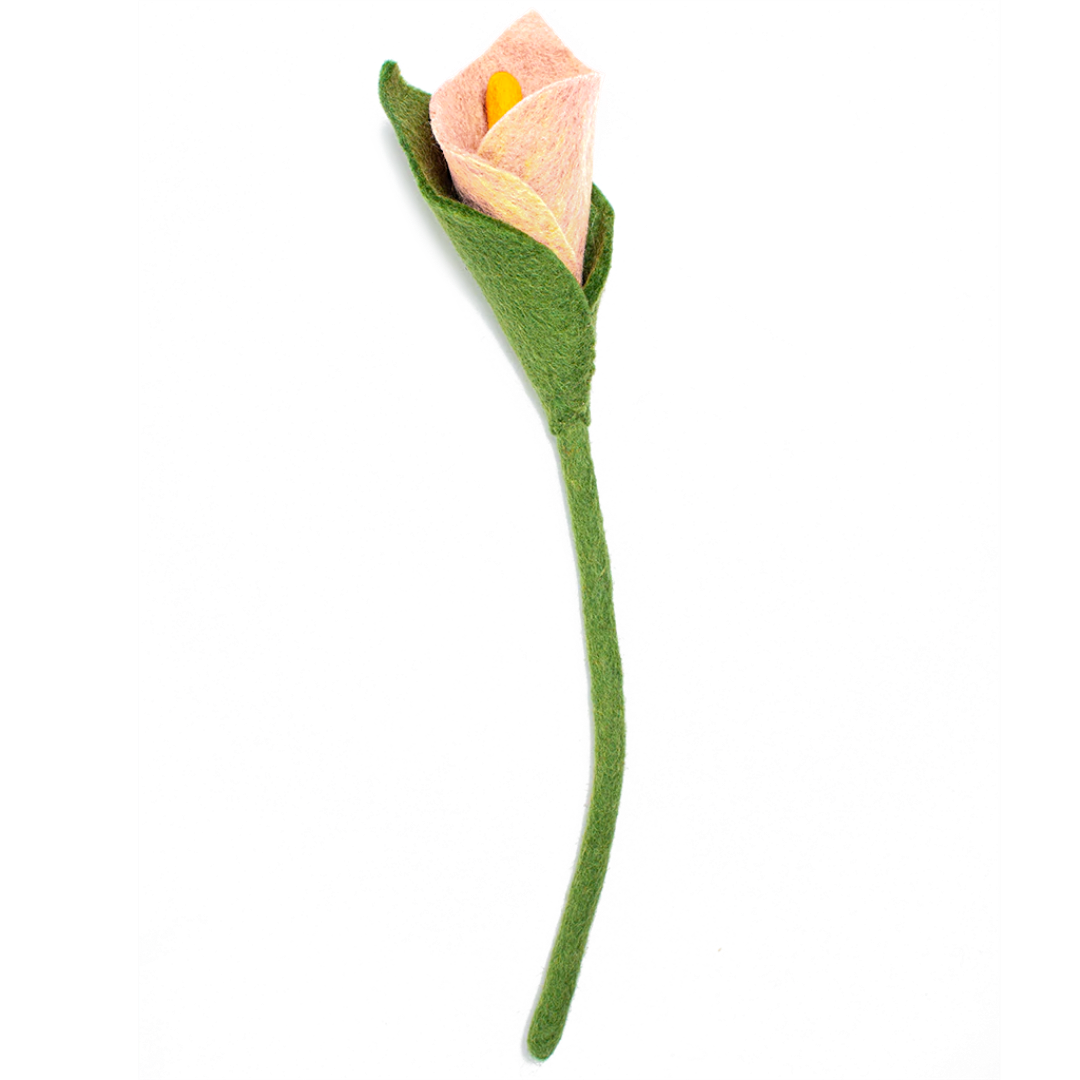 Pink Felt Calla Lily Flower Stem - Fair Trade - Global Goods Partners