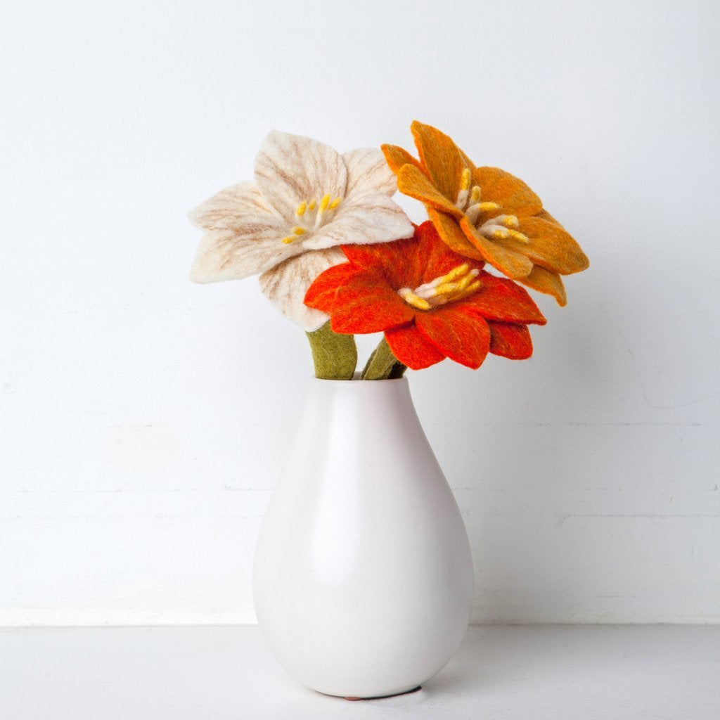 Felt Wildflowers in a vase - fair trade - Global Goods Partners
