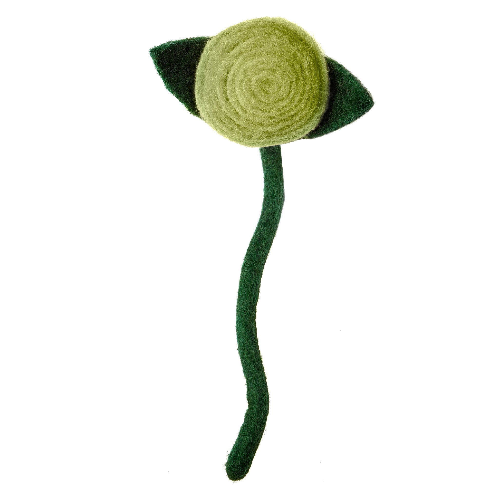 green rose felt stem - Global Goods Partners- Fair Trade Felt Flowers