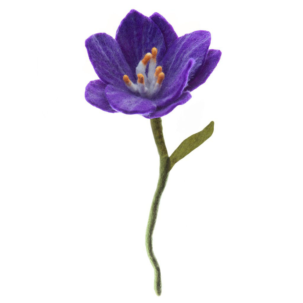 Purple Felt Wildflower Stem - fair trade - Global Goods Partners