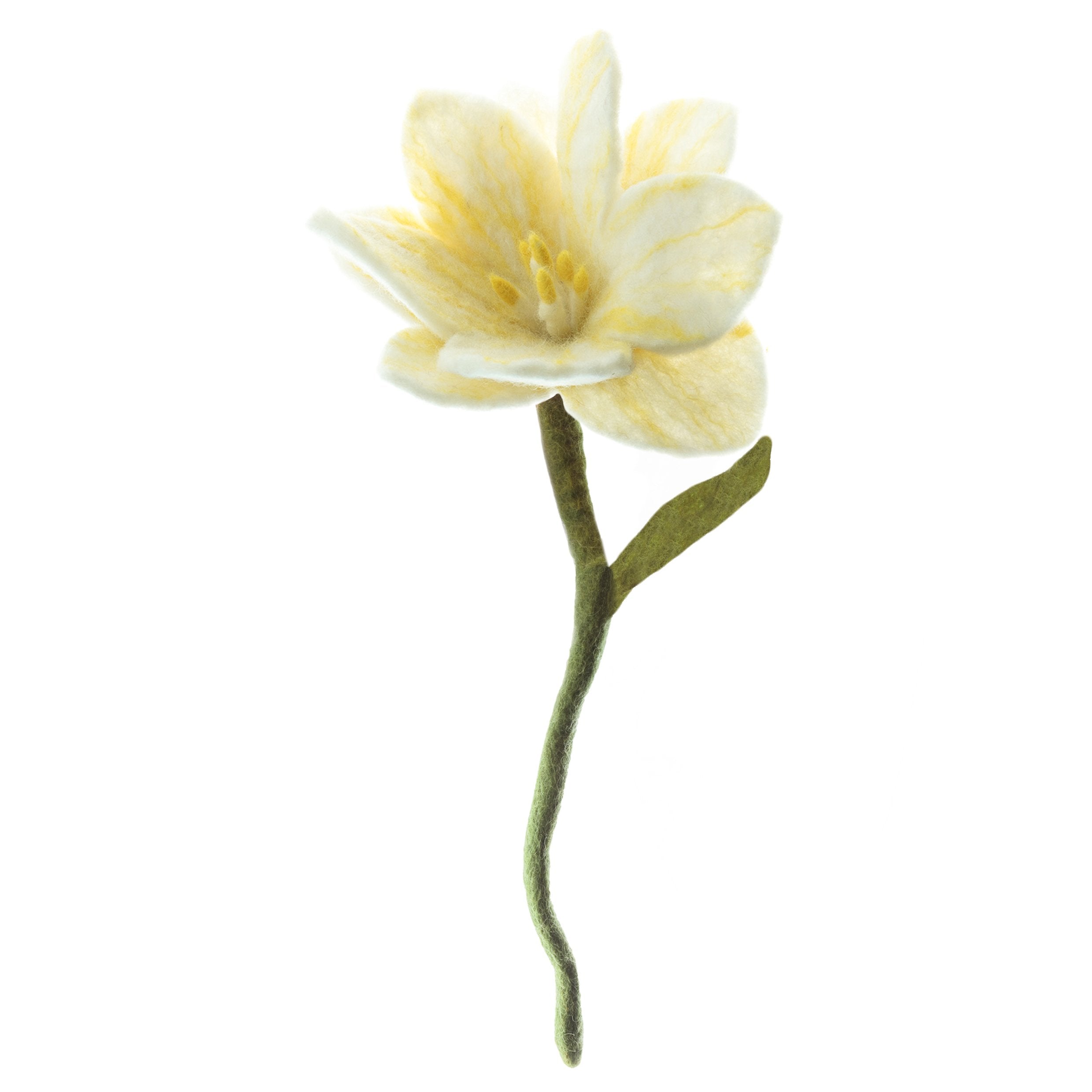 White Accent Felt Wildflower Stem - fair trade - Global Goods Partners
