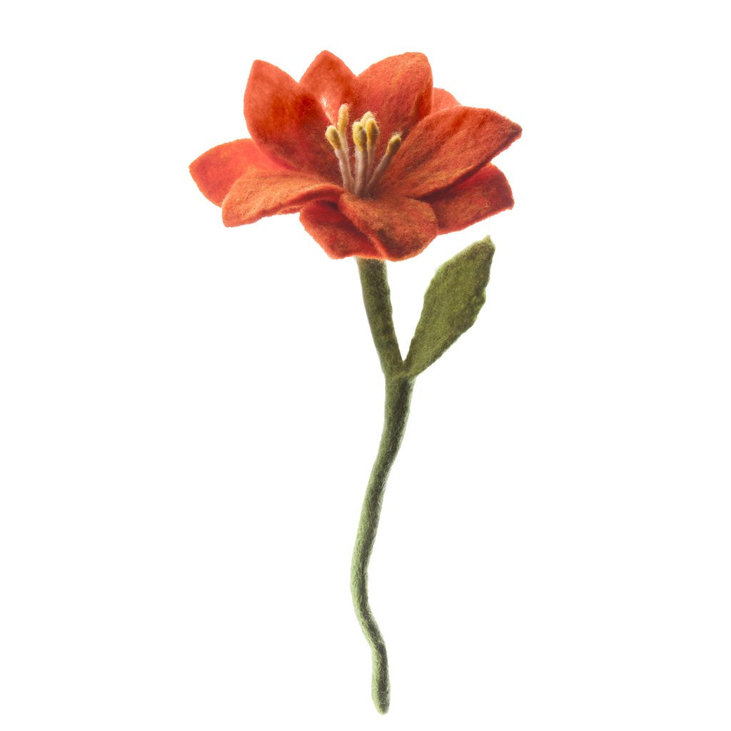 Red Felt Wildflower Stem - fair trade - Global Goods Partners