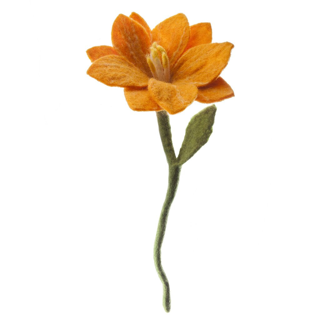 Yellow Felt Wildflower Stem - fair trade - Global Goods Partners