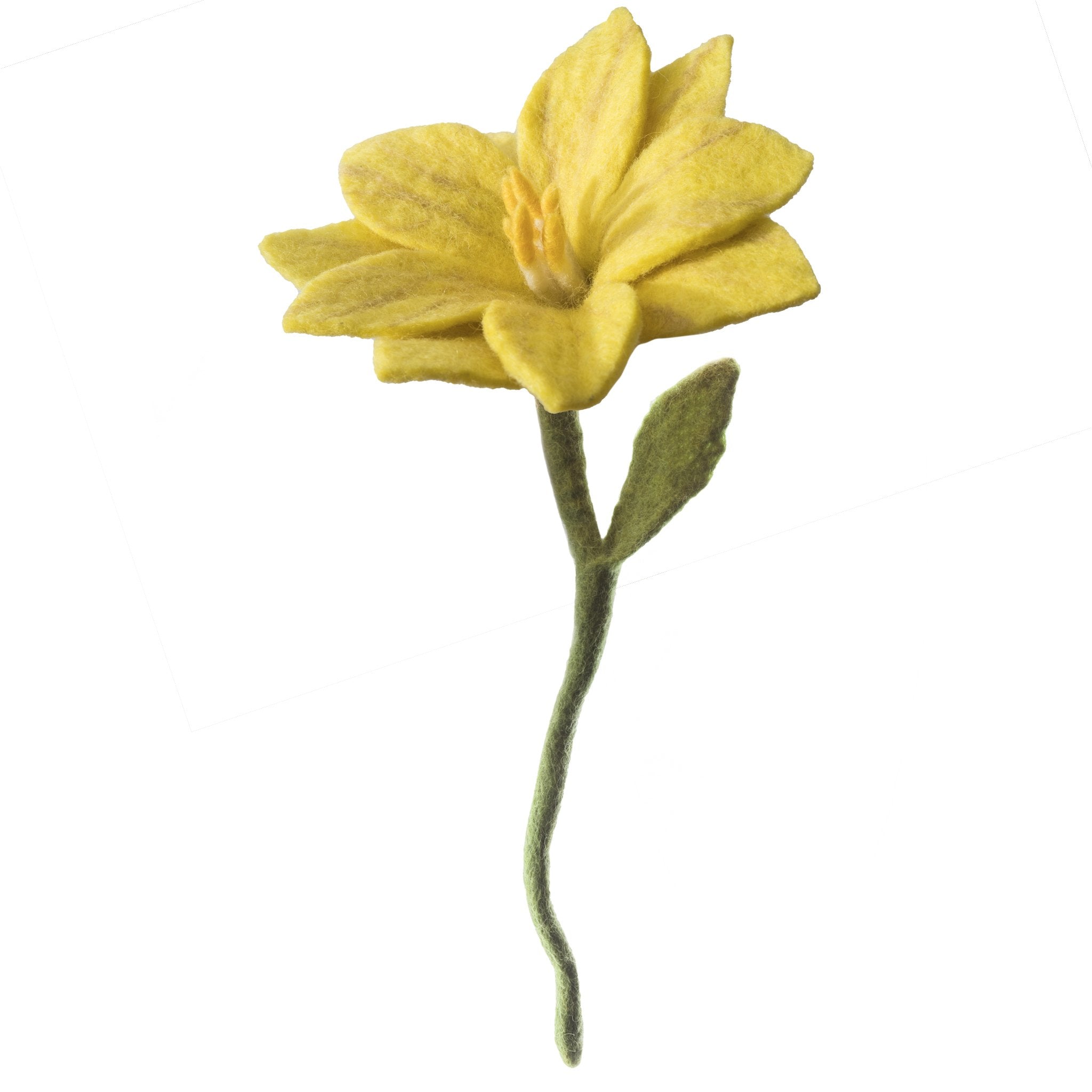 Yellow Felt Wildflower Stem - fair trade - Global Goods Partners