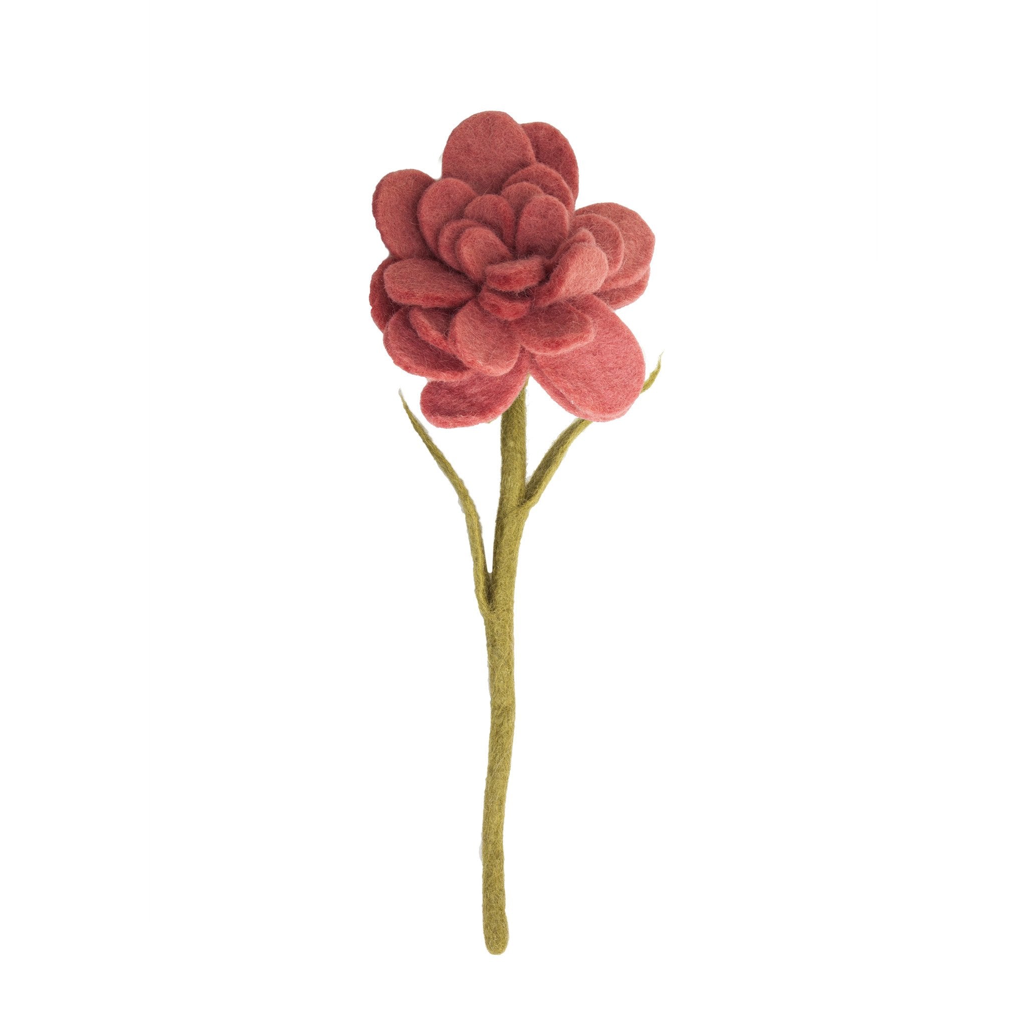 Pink Felt Zinna Flower Stem - Global Goods Partners - Fair Trade