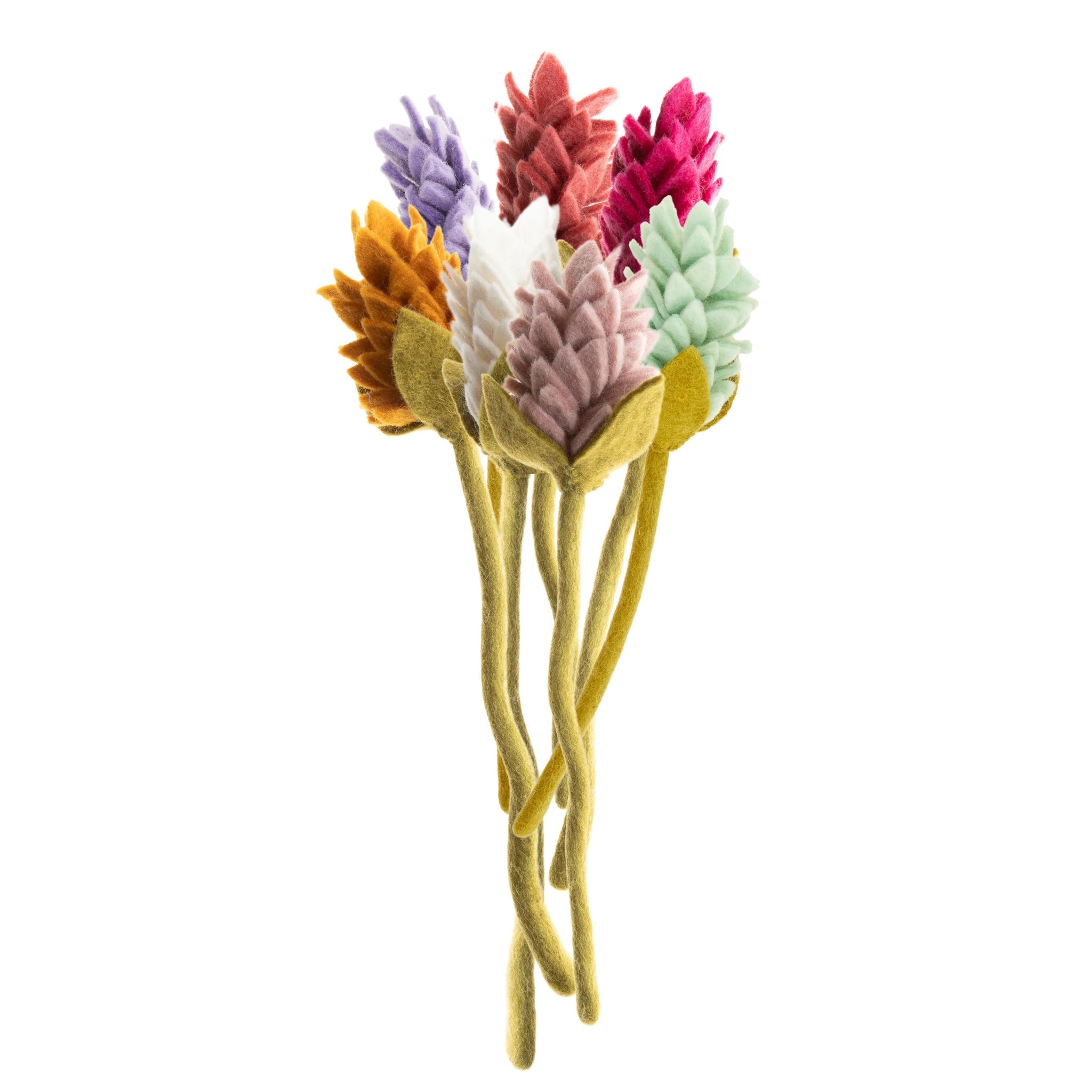 Felt Alpinia Floral Stems assorted colors- Fair Trade - Global Goods Partners