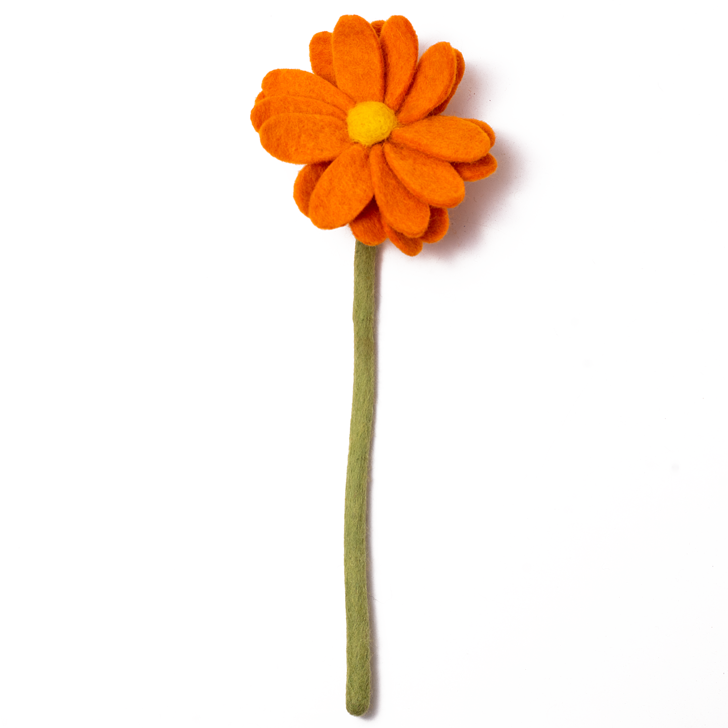 Felt Orange Daisy Flower - Fair Trade - Global Goods Partners