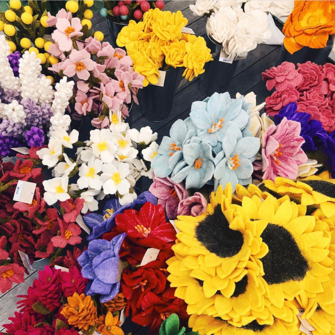 Felt Sunflower assorted felt flowers