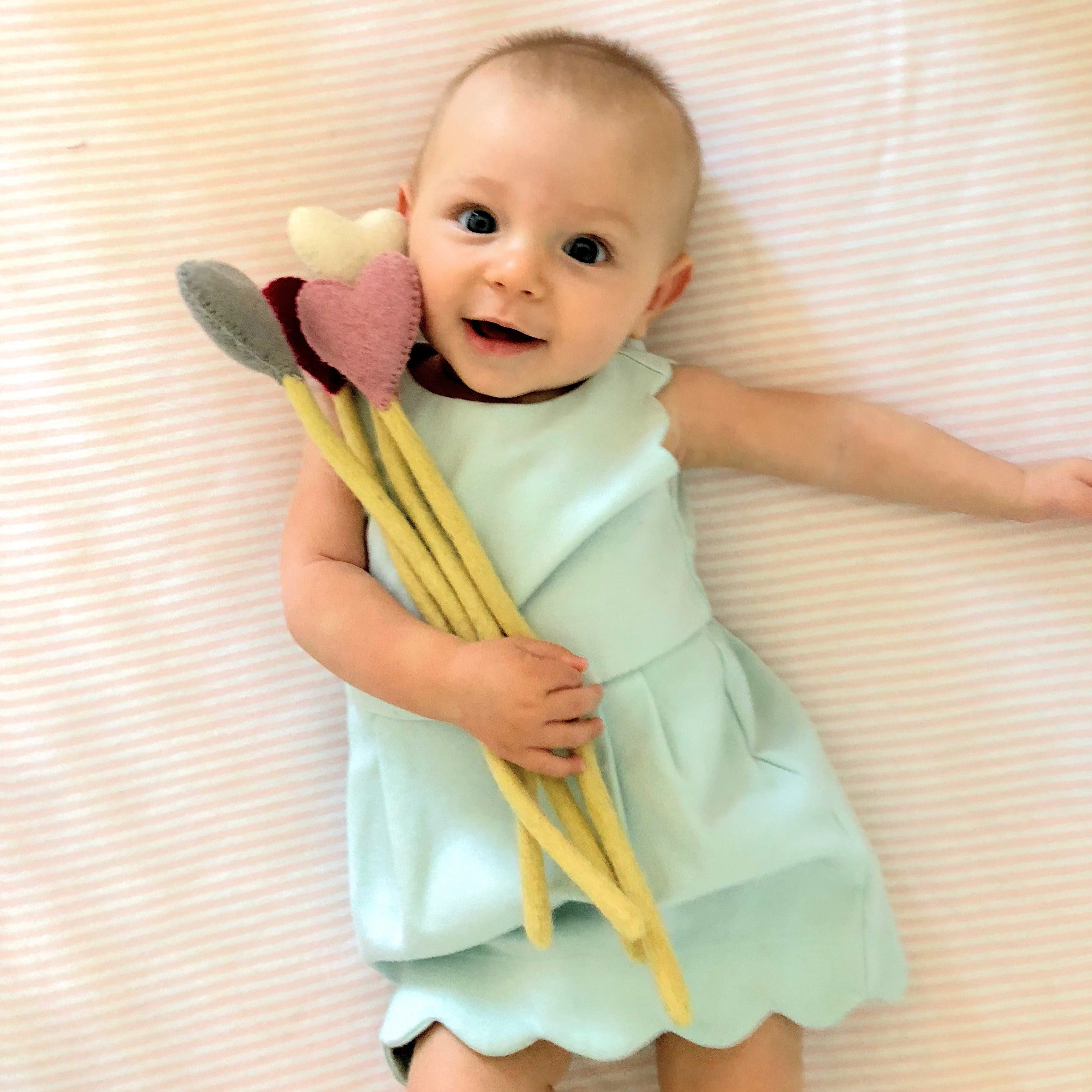 Felt Heart Stems with baby - Global Goods Partners