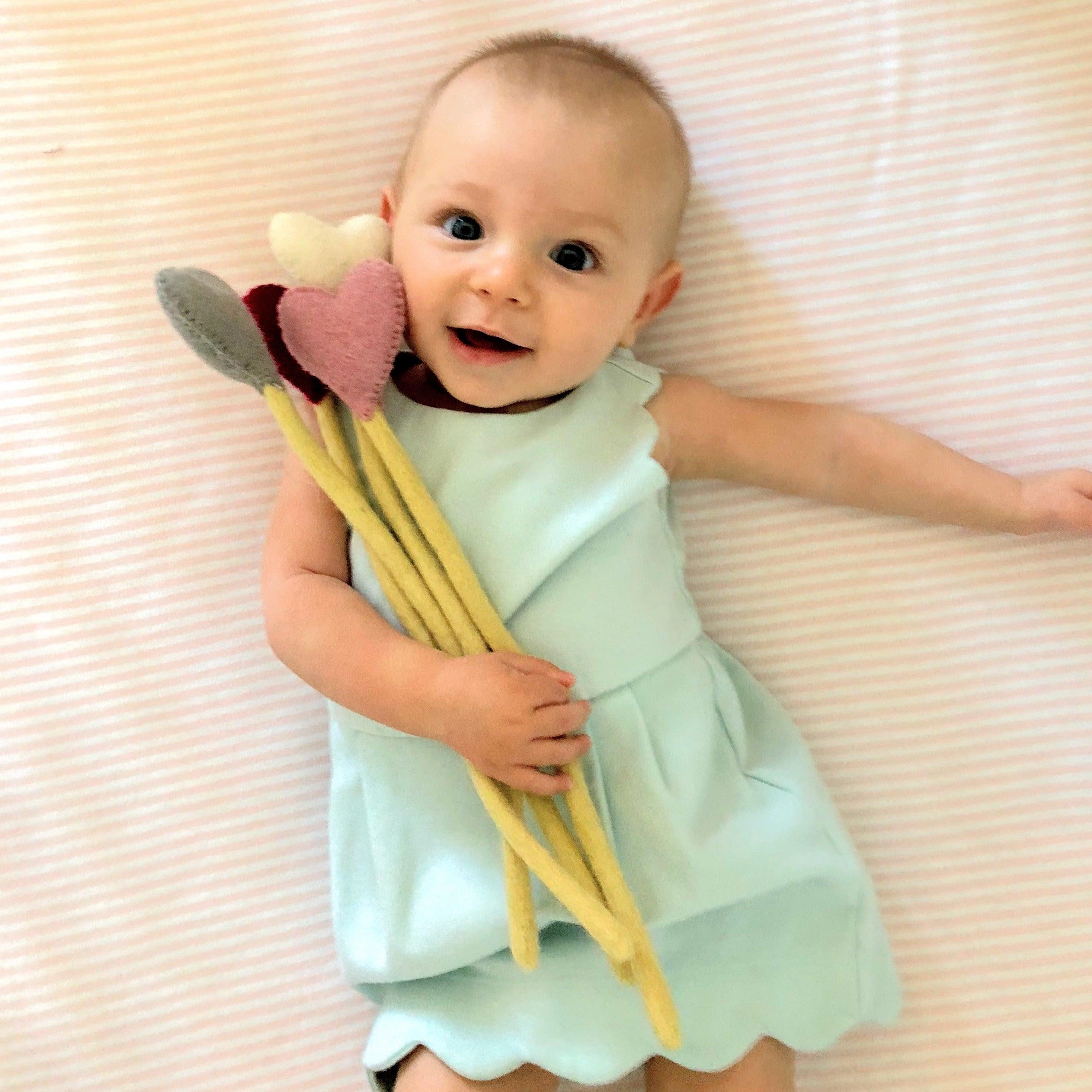 Felt Heart Stems with baby - Global Goods Partners