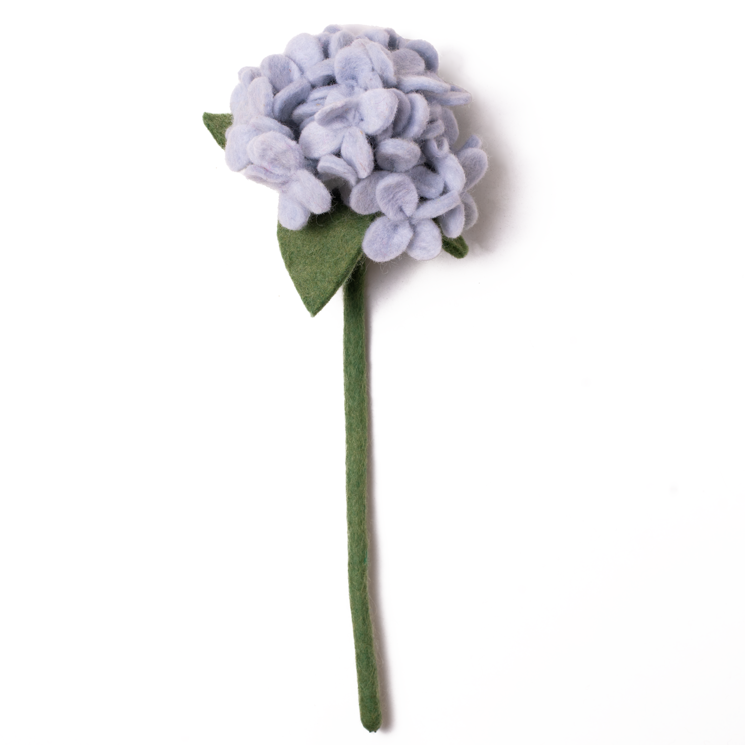 Pale Blue Felt Hydrangea Flower Stem - Fair Trade - Global Goods Partners