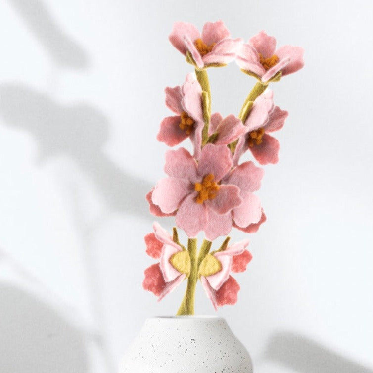 Light Pink Felt Cherry Blossom Stem - Fair Trade -Global Goods Partners