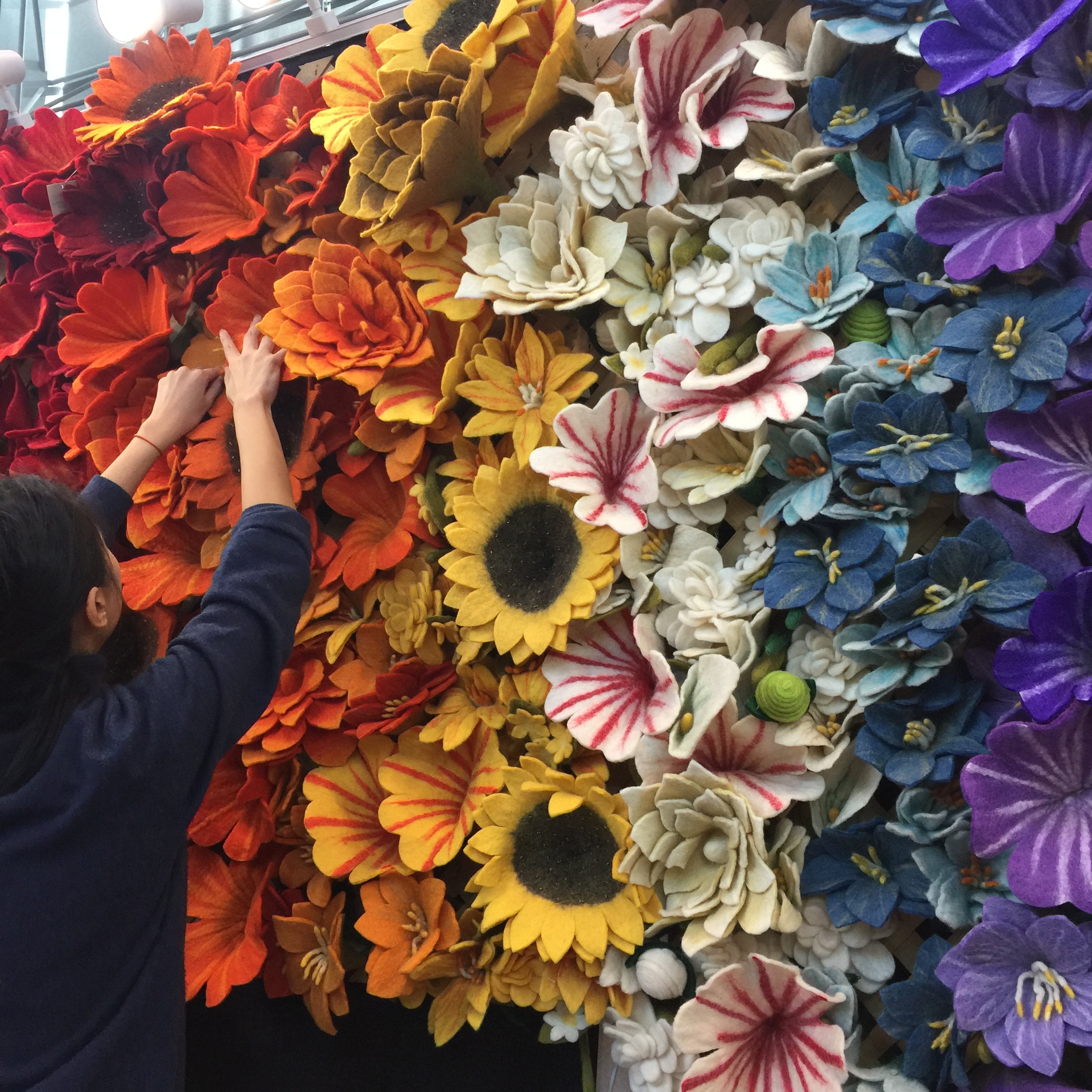 Felt flower display - Global Goods Partners - Fair Trade