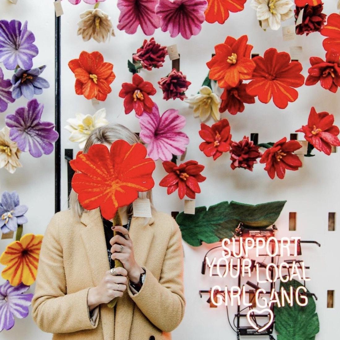 Felt Wildflowers at a Trade Show Display - fair trade - Global Goods Partners