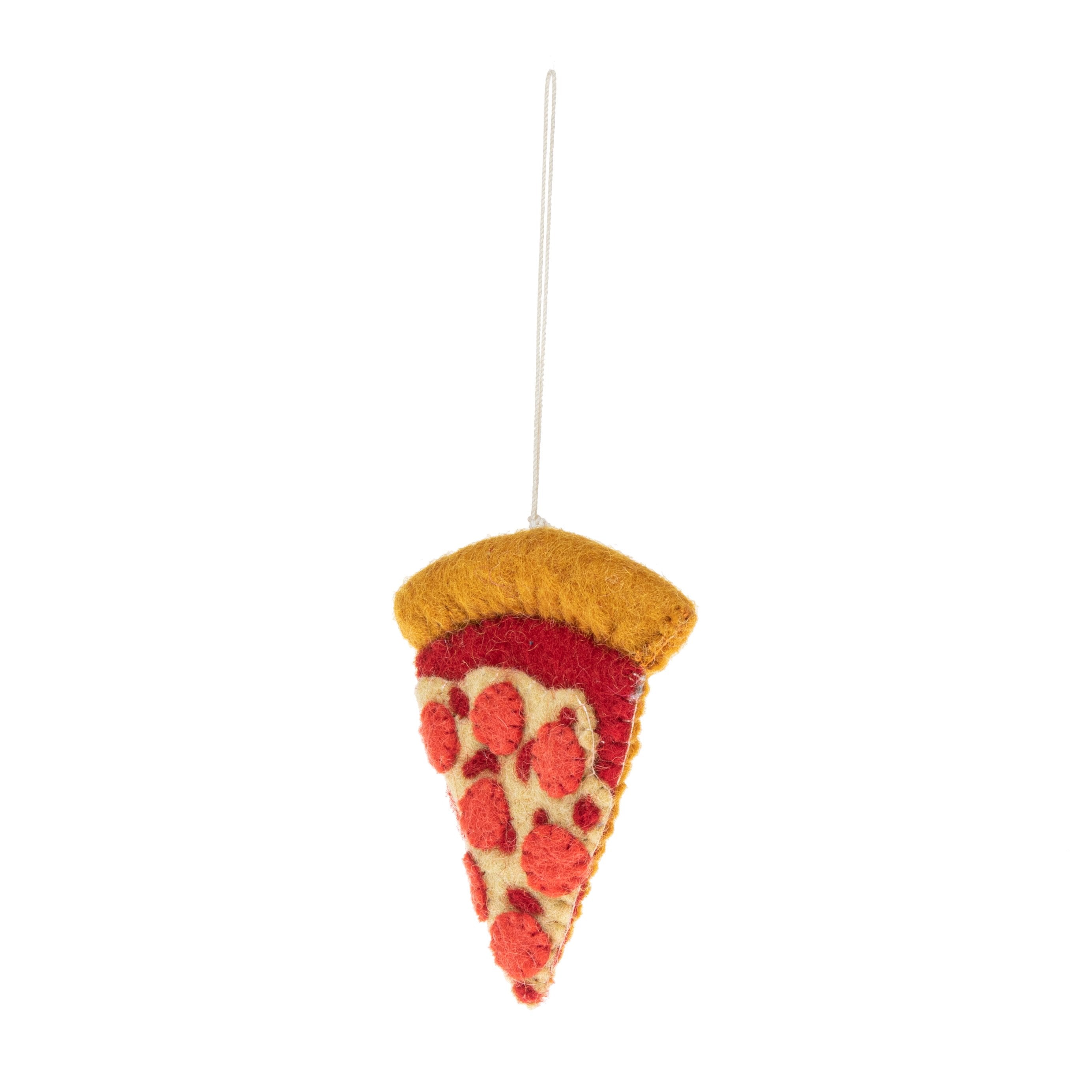 Felt Pizza Ornament Realistic Design - Fair Trade - Global Goods Partners