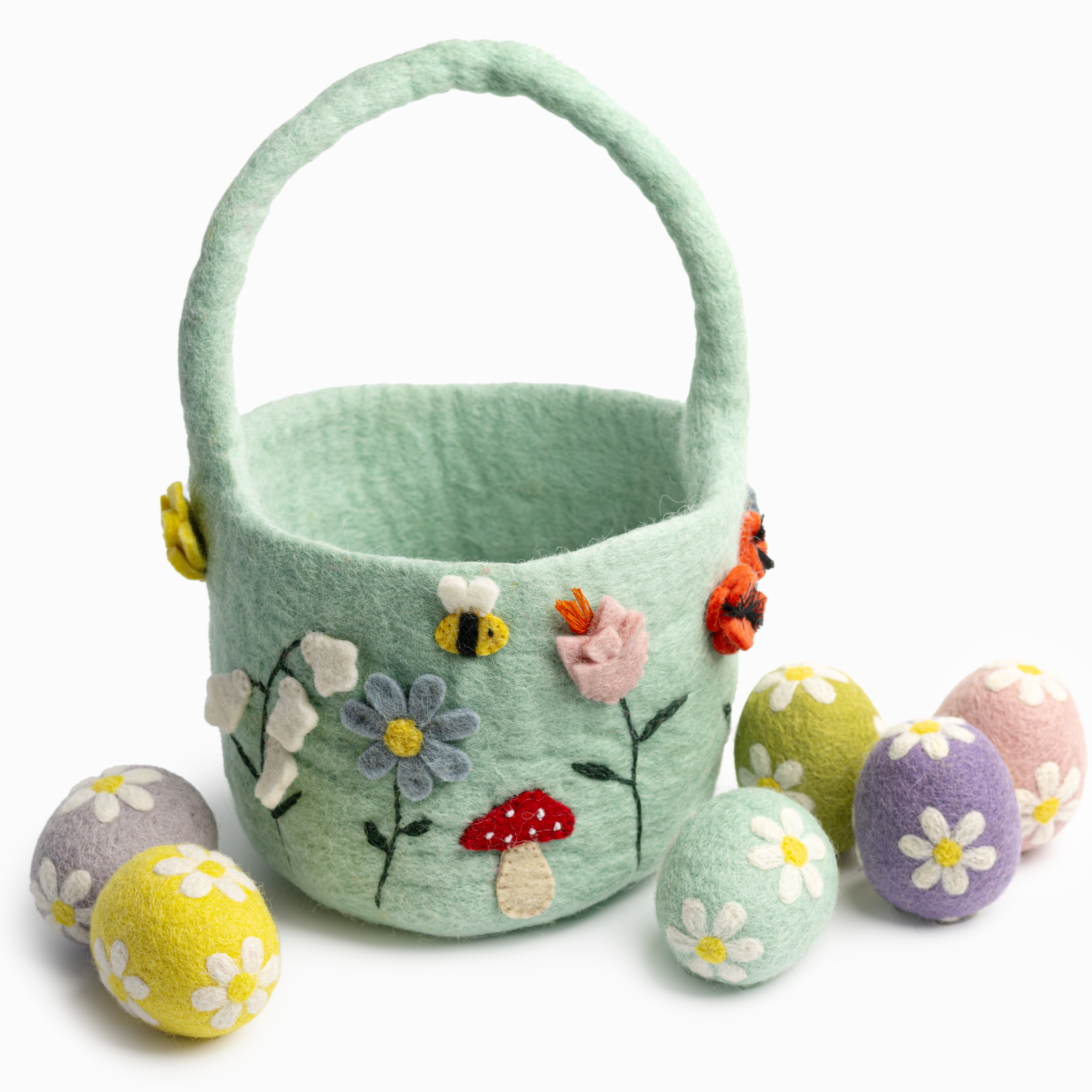 Felt Kids Easter Basket and Felt Play Eggs | Global Goods Partners 