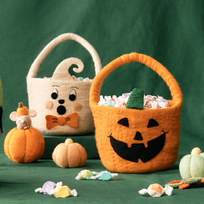 Felt Halloween Bucket Ghost