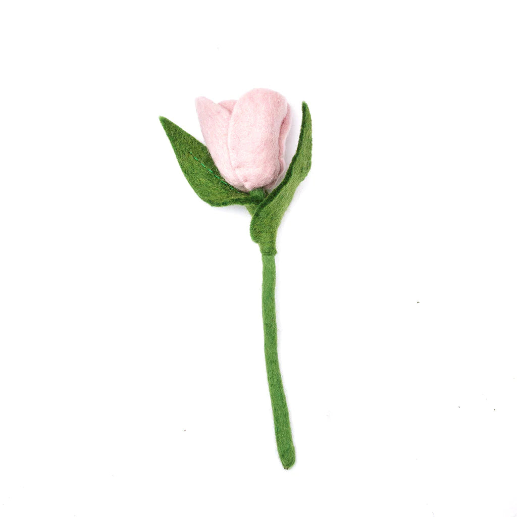 Felt Tulip Flowers Light Pink
