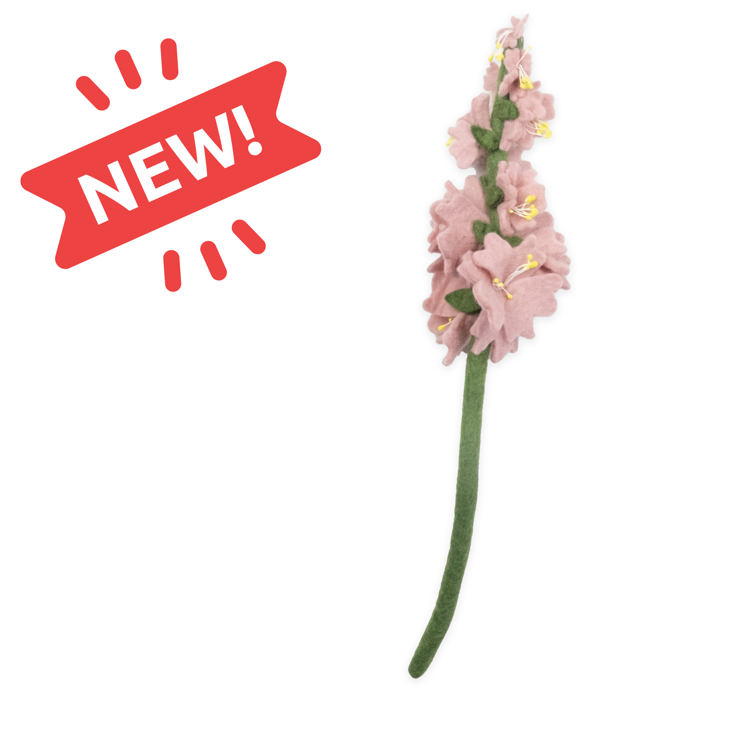 Light Pink Felt Crepe Myrtle Flower Stem