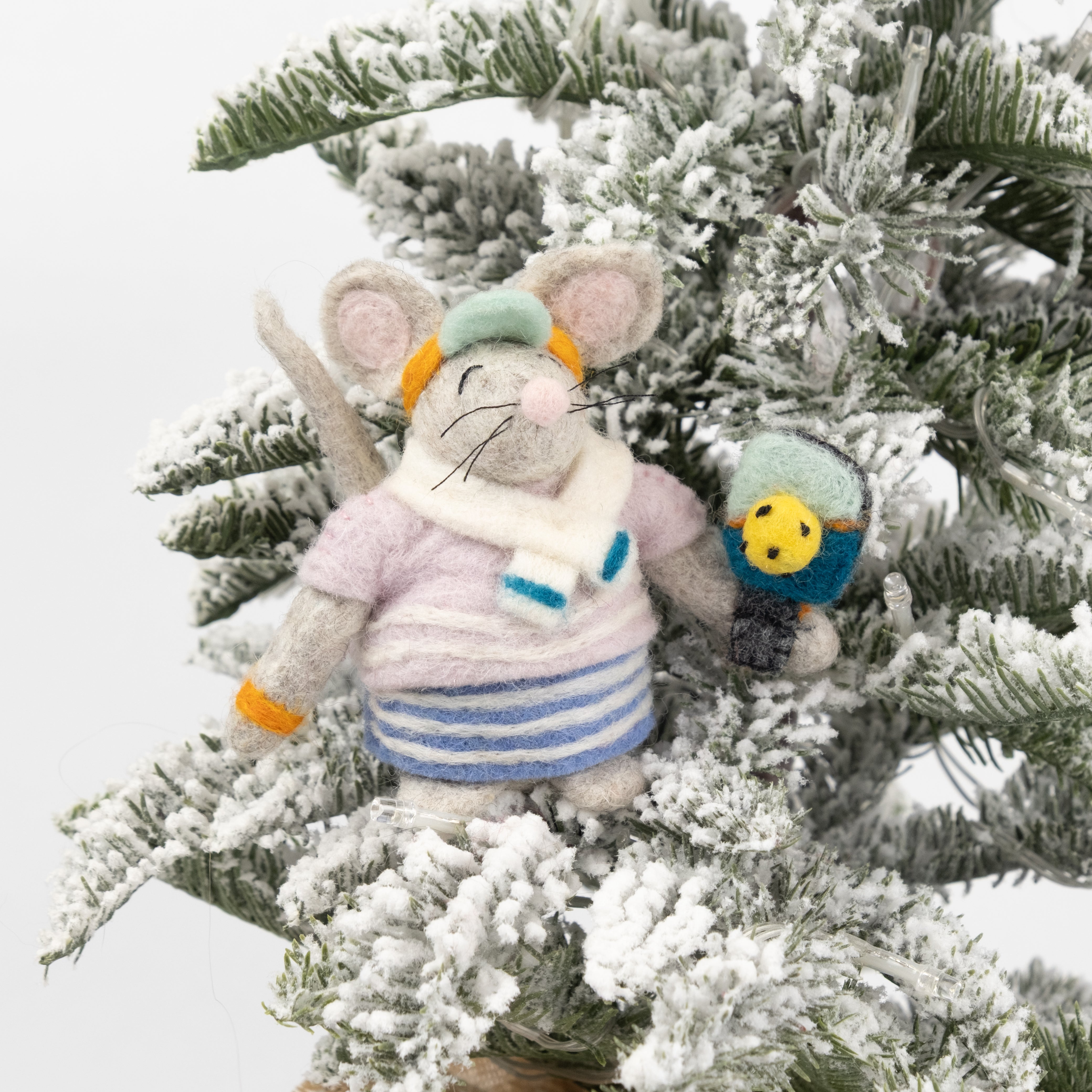 Felt Pickle Ball Mouse Ornament