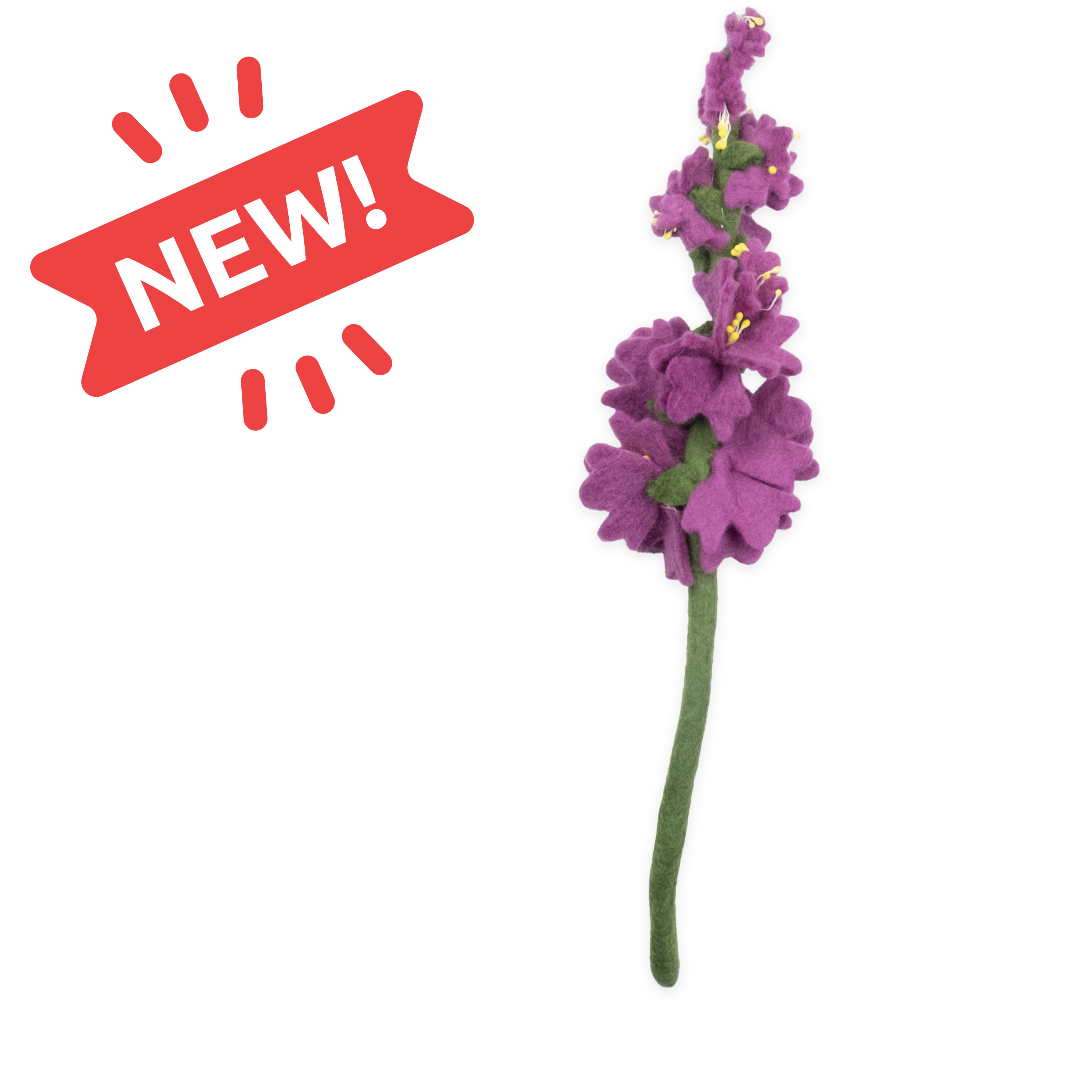 Purple Felt Crepe Myrtle Flower Stem