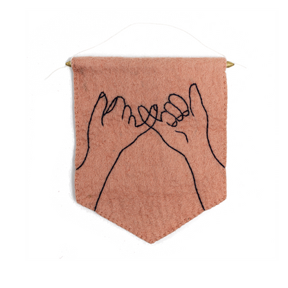 Felt Pinky Promise Banner Flag - Global Goods Partners 