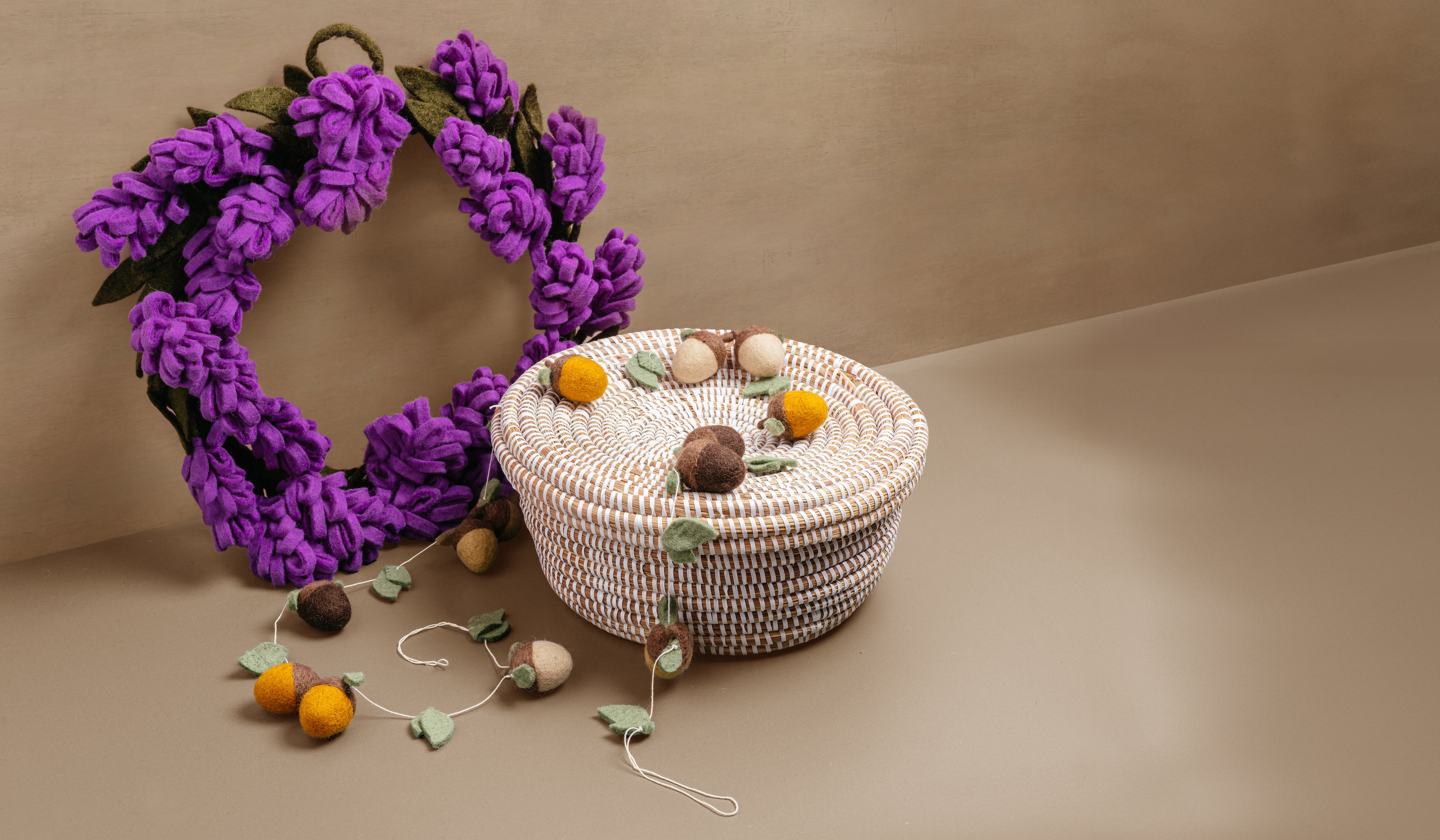 Felt Acorn Garlands
