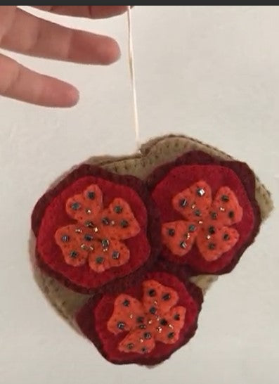 Felt Tomato Toast Ornament