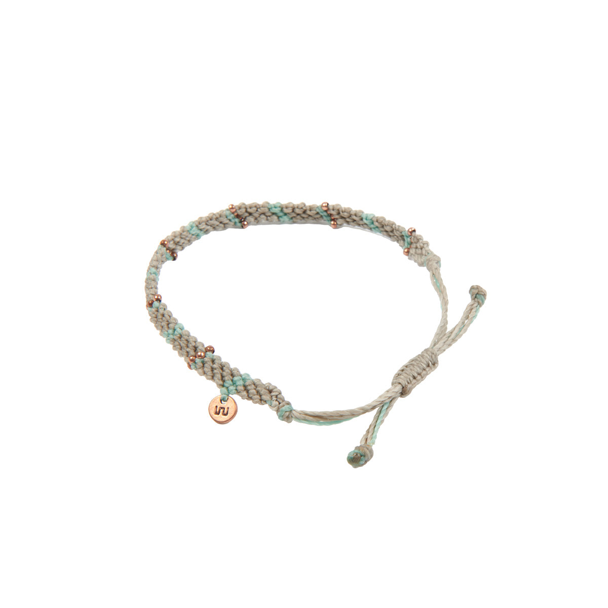 Bead Bracelet - Grey & Teal