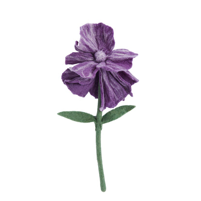 Felt Iris Flower Purple