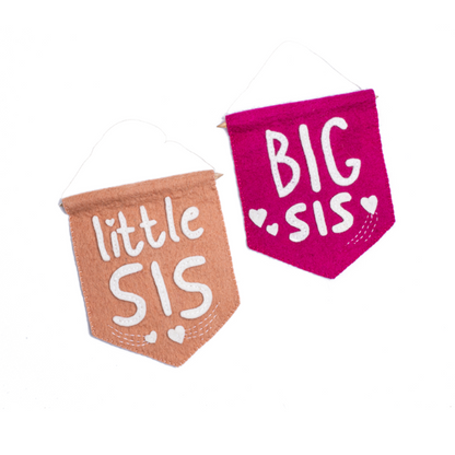 Felt Little Sis Banner Flag