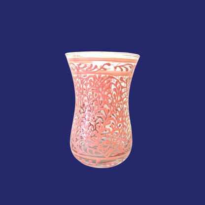 Pink Hand-Painted Tea Glass