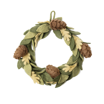 Felt Pinecone Wreath