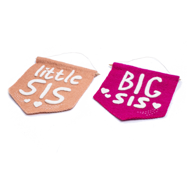 Felt Little Sis Banner Flag