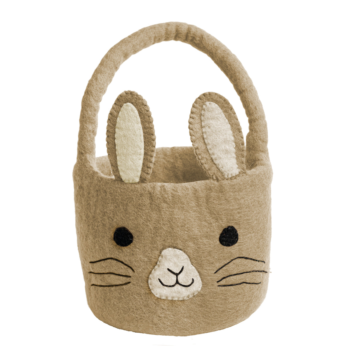 Felt Easter Basket Bunny Tan