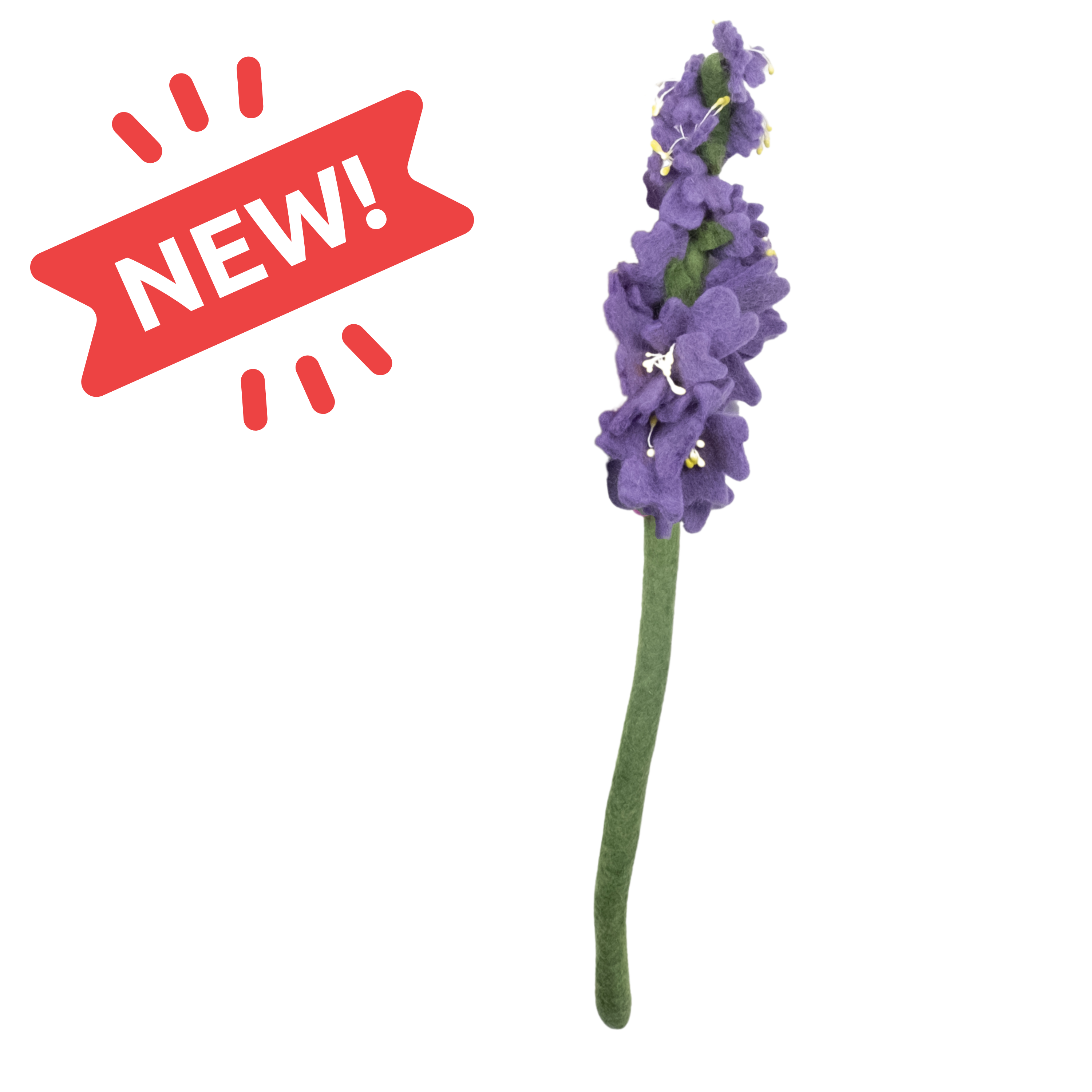 Purple Felt Crepe Myrtle Flower Stem