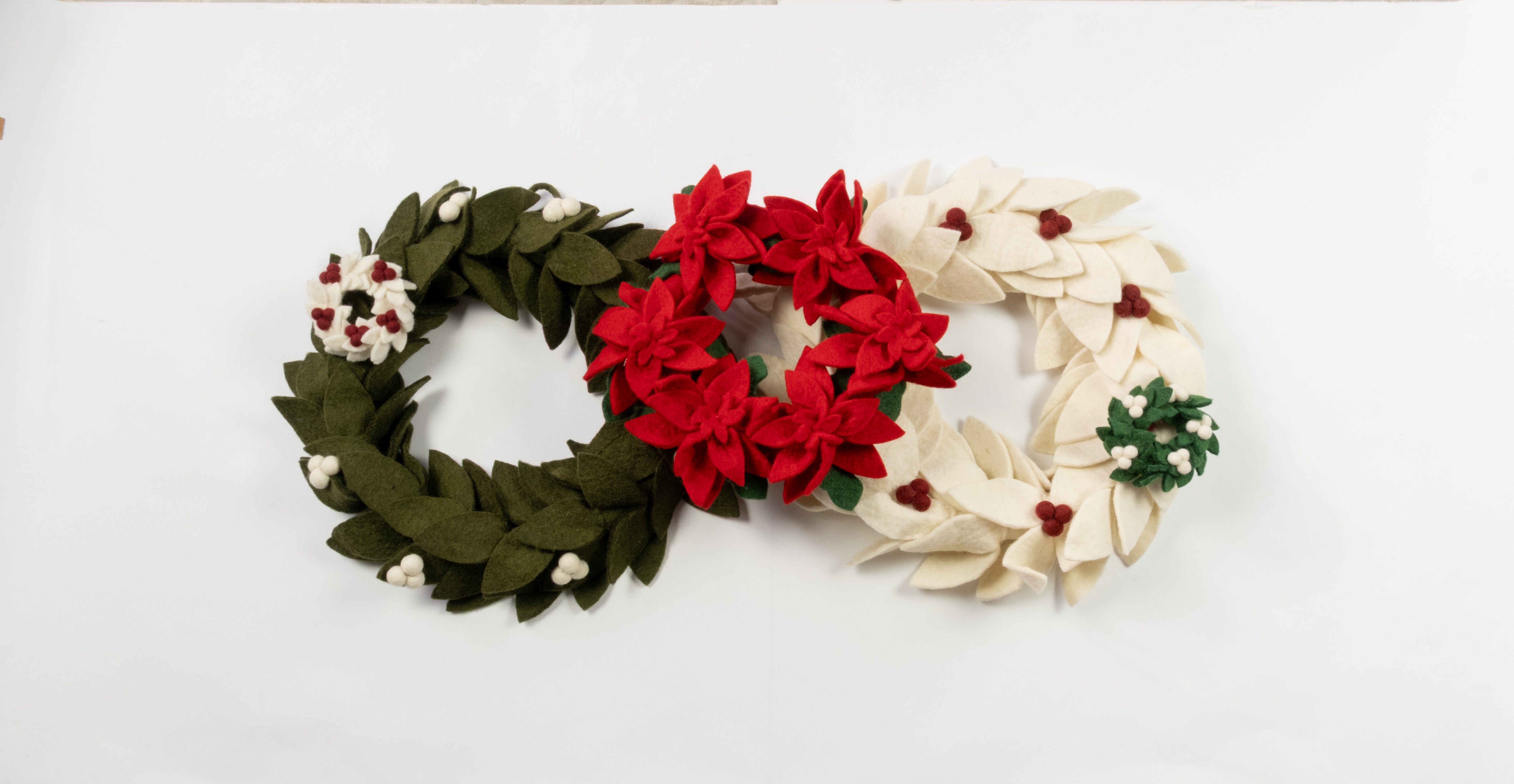 Poinsettia Wreath Red