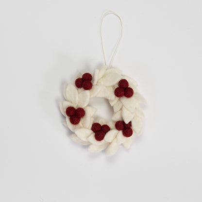 Felt Mini Wreath Ornament