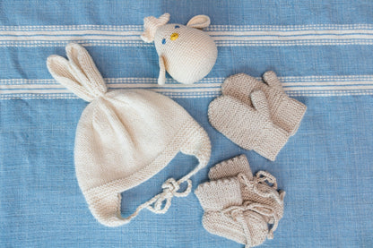 Alpaca Bunny Baby Booties