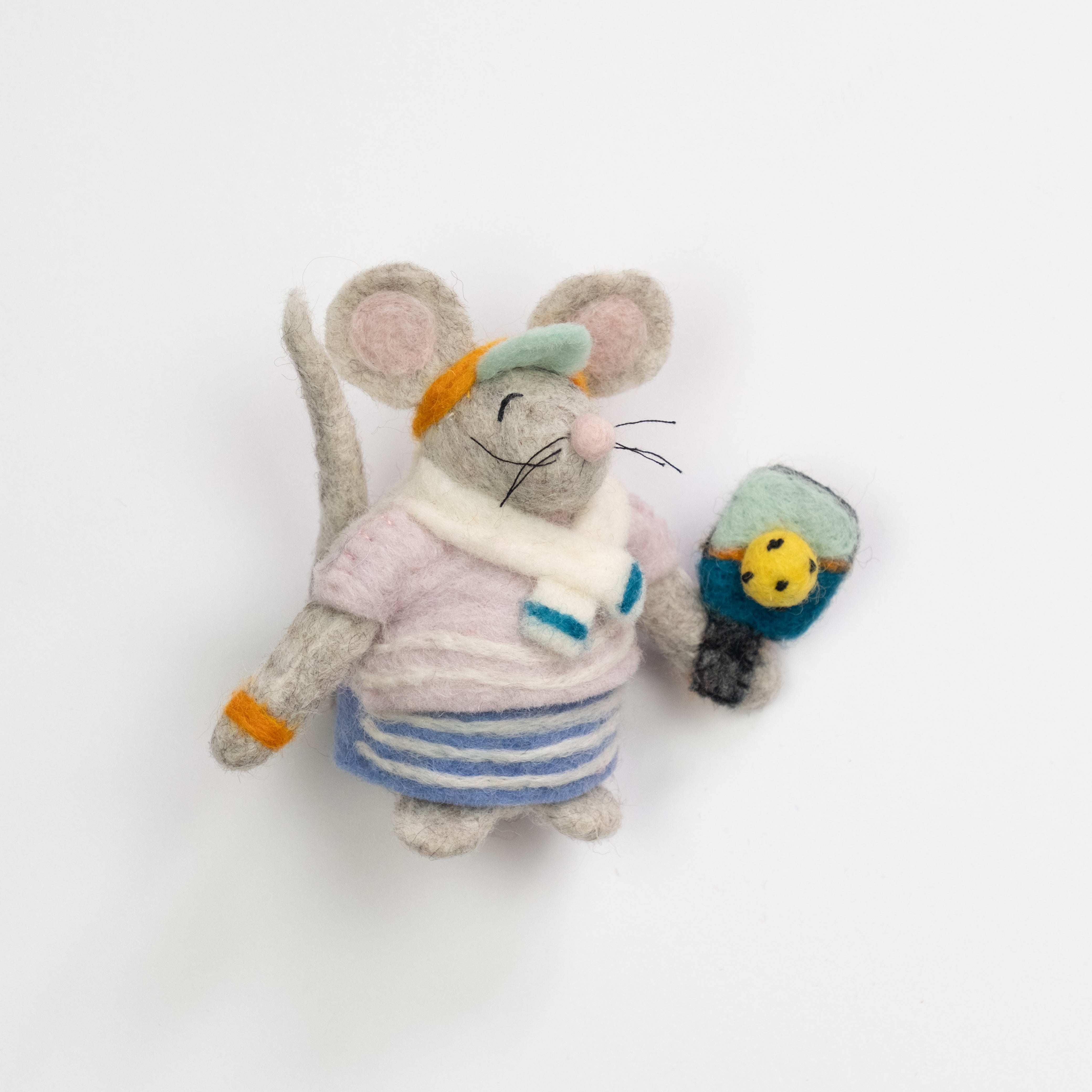 Felt Pickle Ball Mouse Ornament