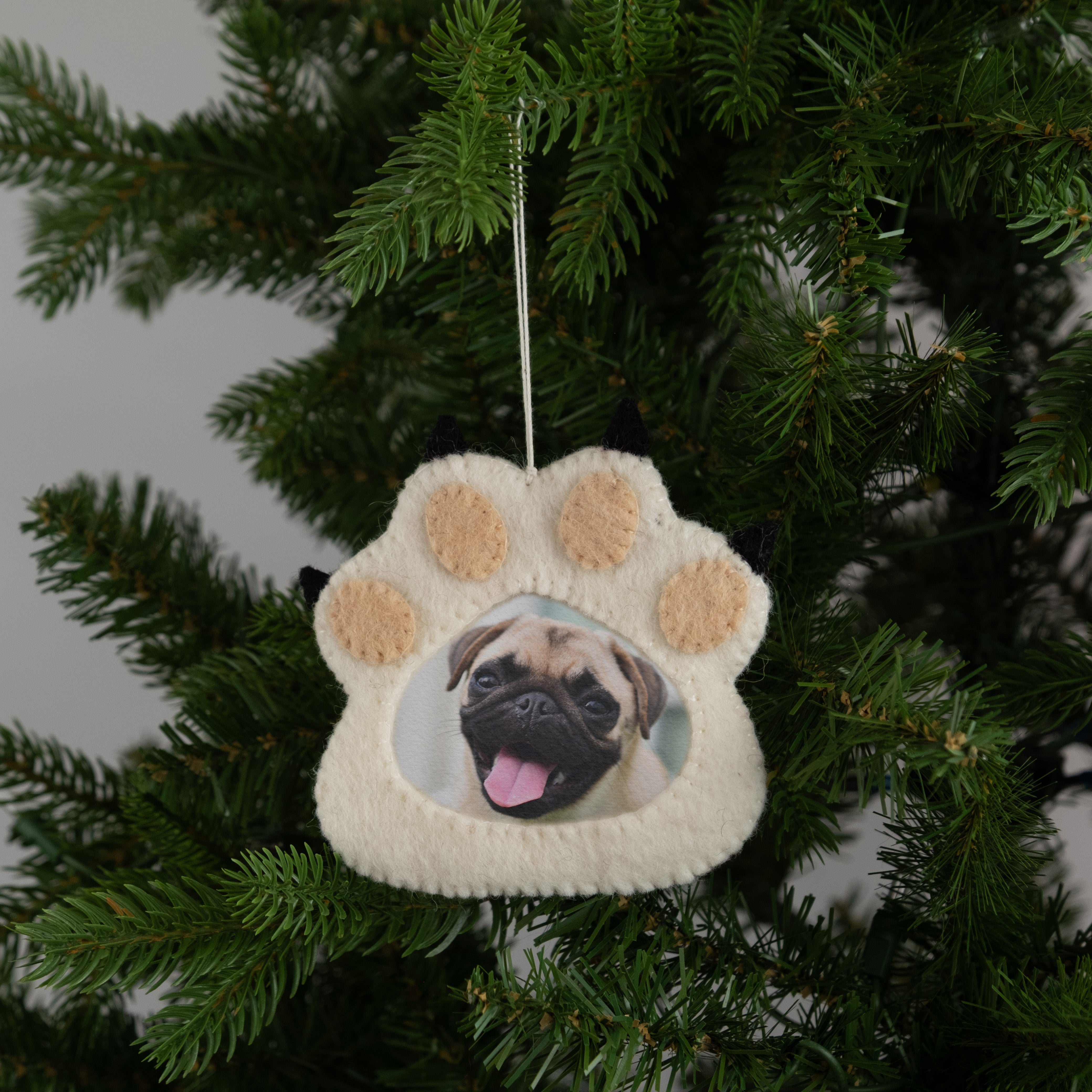 Felt Paw Frame Ornament