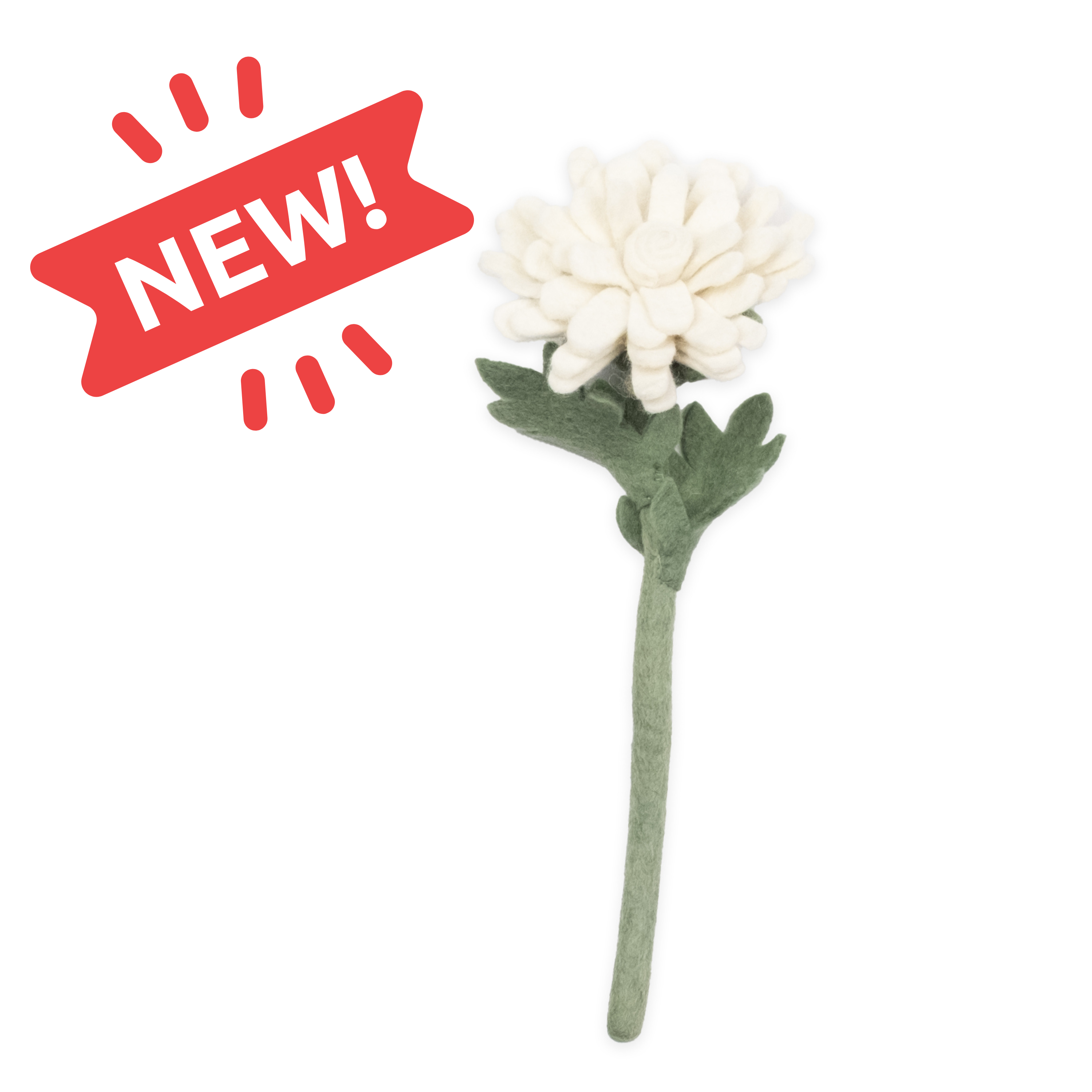 White Felt Garden Glory Flower