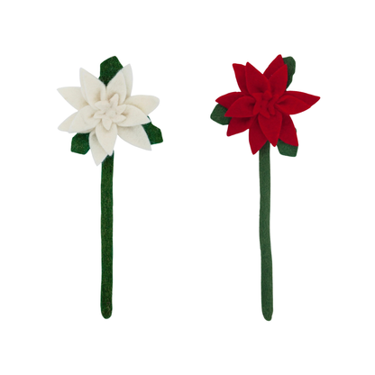 Felt Poinsettia Wand