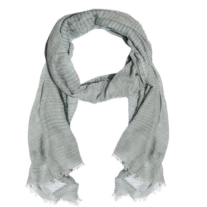 Stripe Wool Blend Scarf