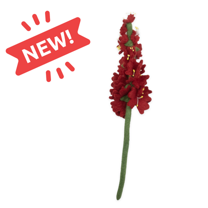 Red Felt Crepe Myrtle Flower Stem