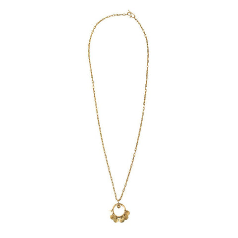SAMPLE SALE: Brass Medallion Tassel Necklace