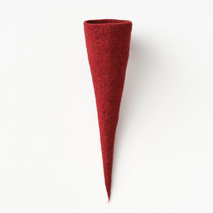 Handmade, fair trade red felt vase on a white background | Global Goods Partners